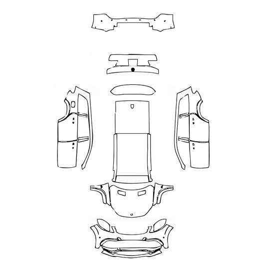 Pre-Cut PPF Mercedes-Benz GLS AMG GLS 63 2018 - PPF-Kits