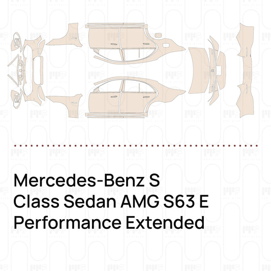 Pre-Cut PPF Mercedes-Benz S Class Sedan AMG S63 E Performance Extended Wheelbase 2024
