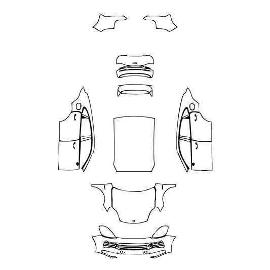 Pre-Cut PPF Porsche Cayenne Coupe Cayenne E-Hybrid Coupe 2022 - PPF-Kits