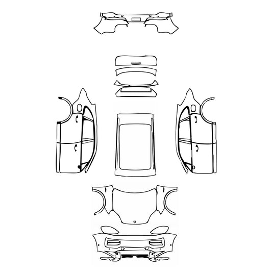 Pre-Cut PPF Porsche Cayenne Turbo E-Hybrid 2024 - PPF-Kits
