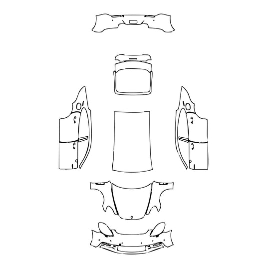 Pre-Cut PPF Porsche Panamera Sedan Panamera 4 E-Hybrid Executive 2018 - PPF-Kits