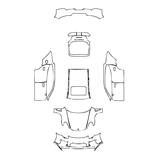 Pre-Cut PPF Porsche Panamera Sedan Panamera Turbo 2016 - PPF-Kits