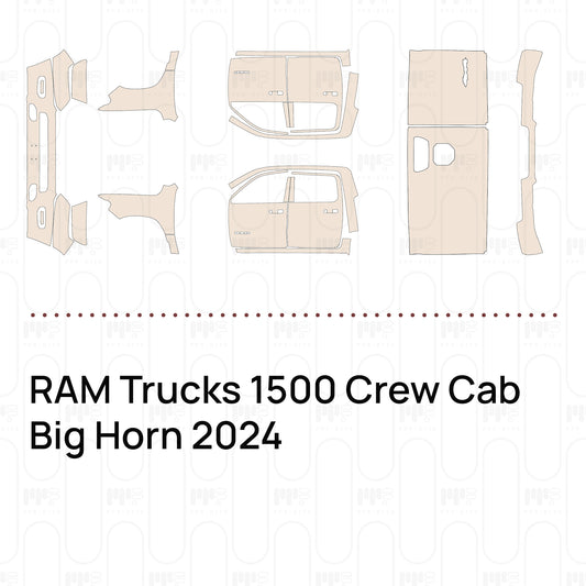 RAM Trucks 1500 Crew Cab Big Horn 2024 – Forskåret PPF-lakbeskyttelsesfilm