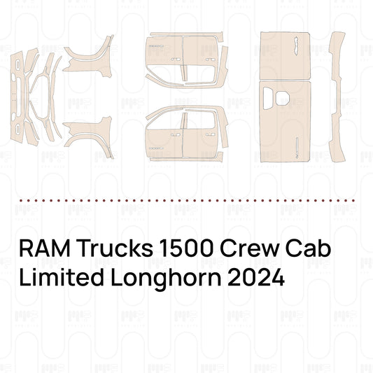 RAM Trucks 1500 Crew Cab Limited Longhorn 2024 – Forskåret PPF-lakbeskyttelsesfilm