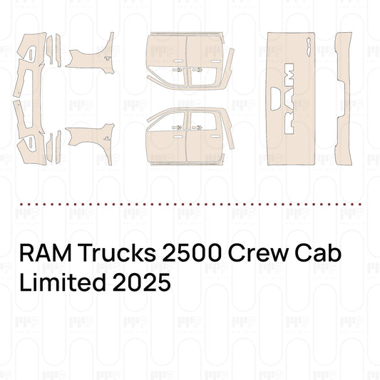 RAM Trucks 2500 Crew Cab Limited 2025 – Forskåret PPF-lakbeskyttelsesfilm