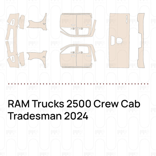 RAM Trucks 2500 Crew Cab Tradesman 2024 – Forskåret PPF-lakbeskyttelsesfilm