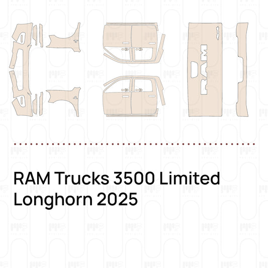 RAM Trucks 3500 Limited Longhorn 2025 – Forskåret PPF-lakbeskyttelsesfilm