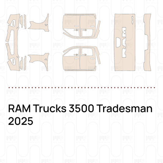 RAM Trucks 3500 Tradesman 2025 – Forskåret PPF-lakbeskyttelsesfilm