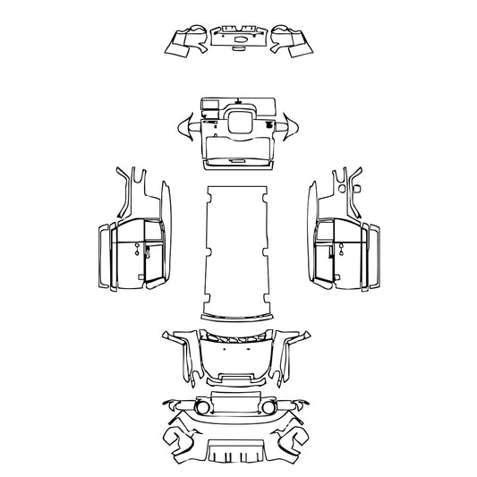 Pre-Cut PPF Toyota FJ Cruiser 2008 - PPF-Kits