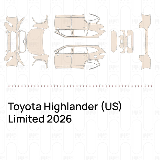 Pre-Cut PPF Toyota Highlander (US) Limited 2026
