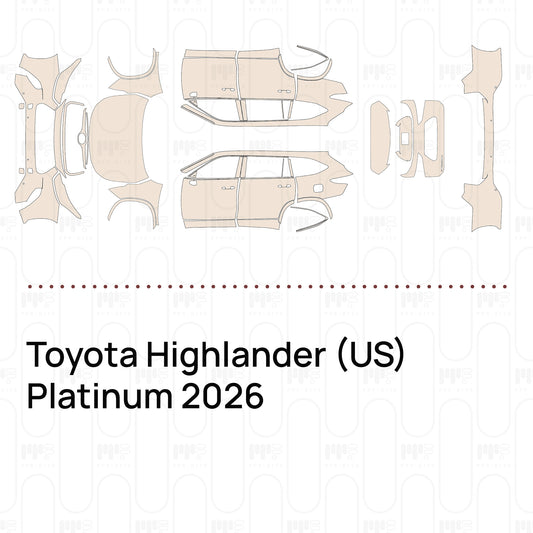 Pre-Cut PPF Toyota Highlander (US) Platinum 2026