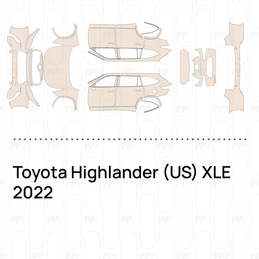 Pre-Cut PPF Toyota Highlander (US) XLE 2022