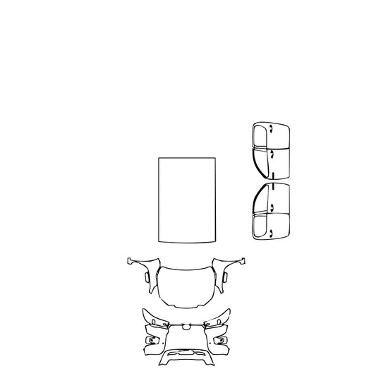 Pre-Cut PPF Toyota Hilux (EU) Double Cab Invincible X 2021 - PPF-Kits