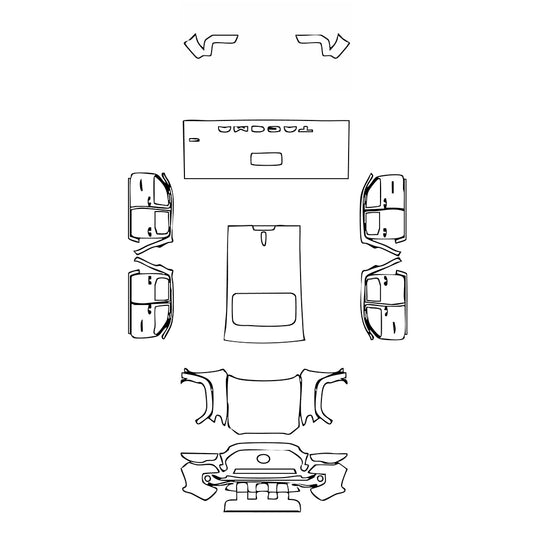Pre-Cut PPF Toyota Tacoma Double Cab TRD Off-Road 2019 - PPF-Kits