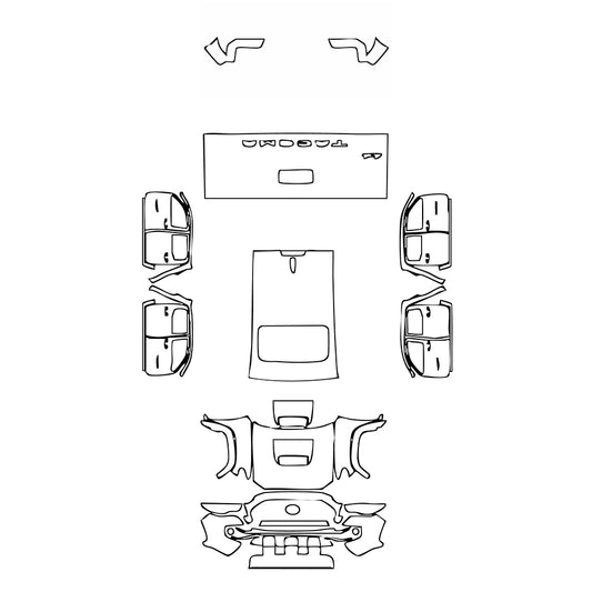 Pre-Cut PPF Toyota Tacoma Double Cab TRD Pro 2022 - PPF-Kits