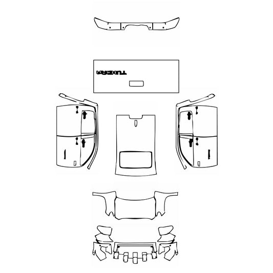 Pre-Cut PPF Toyota Tundra CrewMax SR5 2015 - PPF-Kits