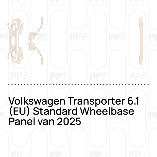 Forskåret PPF-lakbeskyttelsesfilm Volkswagen Transporter 6.1 (EU) Standard Wheelbase Panel van 2025