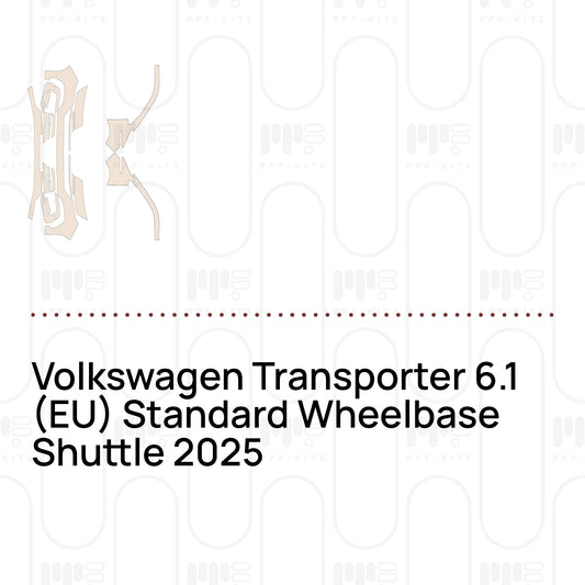 Forskåret PPF-lakbeskyttelsesfilm Volkswagen Transporter 6.1 (EU) Standard Wheelbase Shuttle 2025