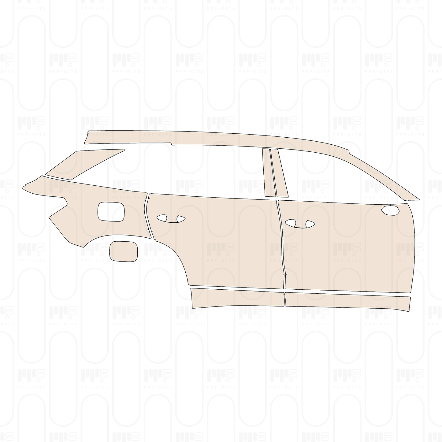 (right) Door+Side Skirt+Rear Fender