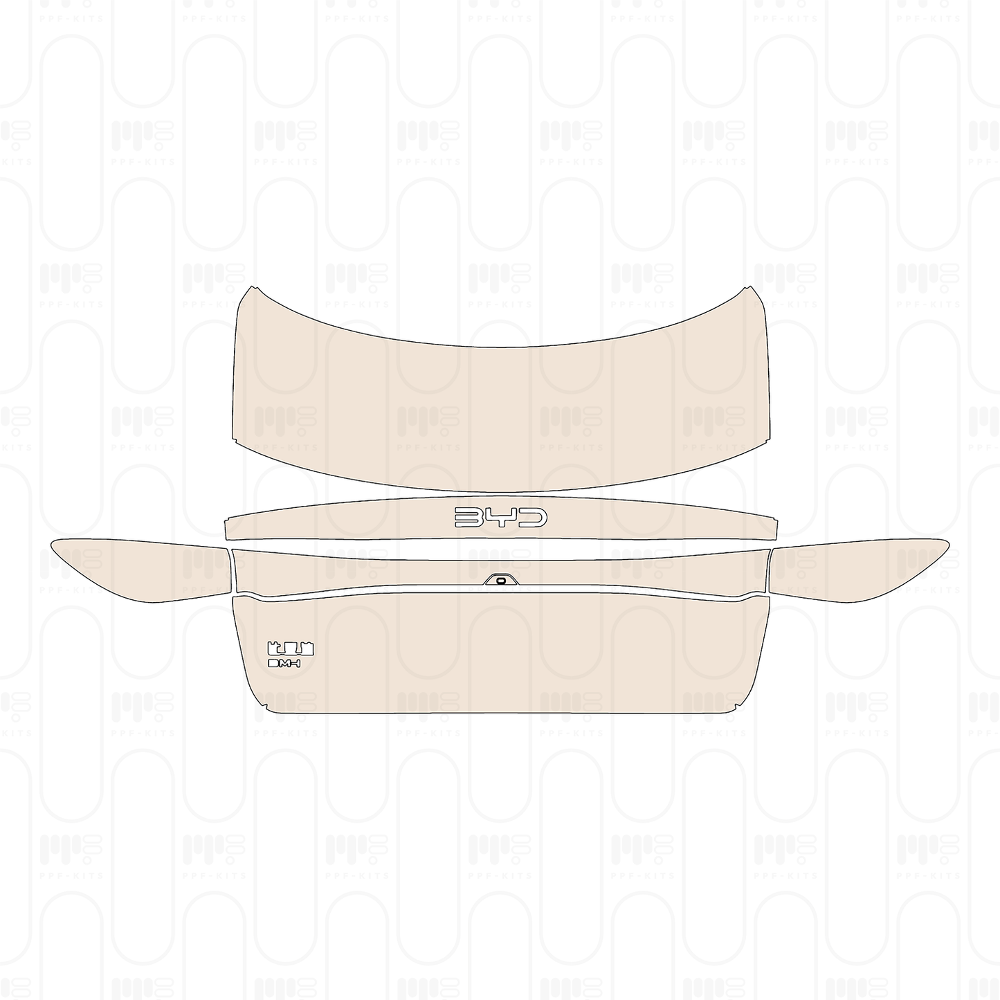 Trunk Lid with "BYD" & "BYD DM-i" Emblems