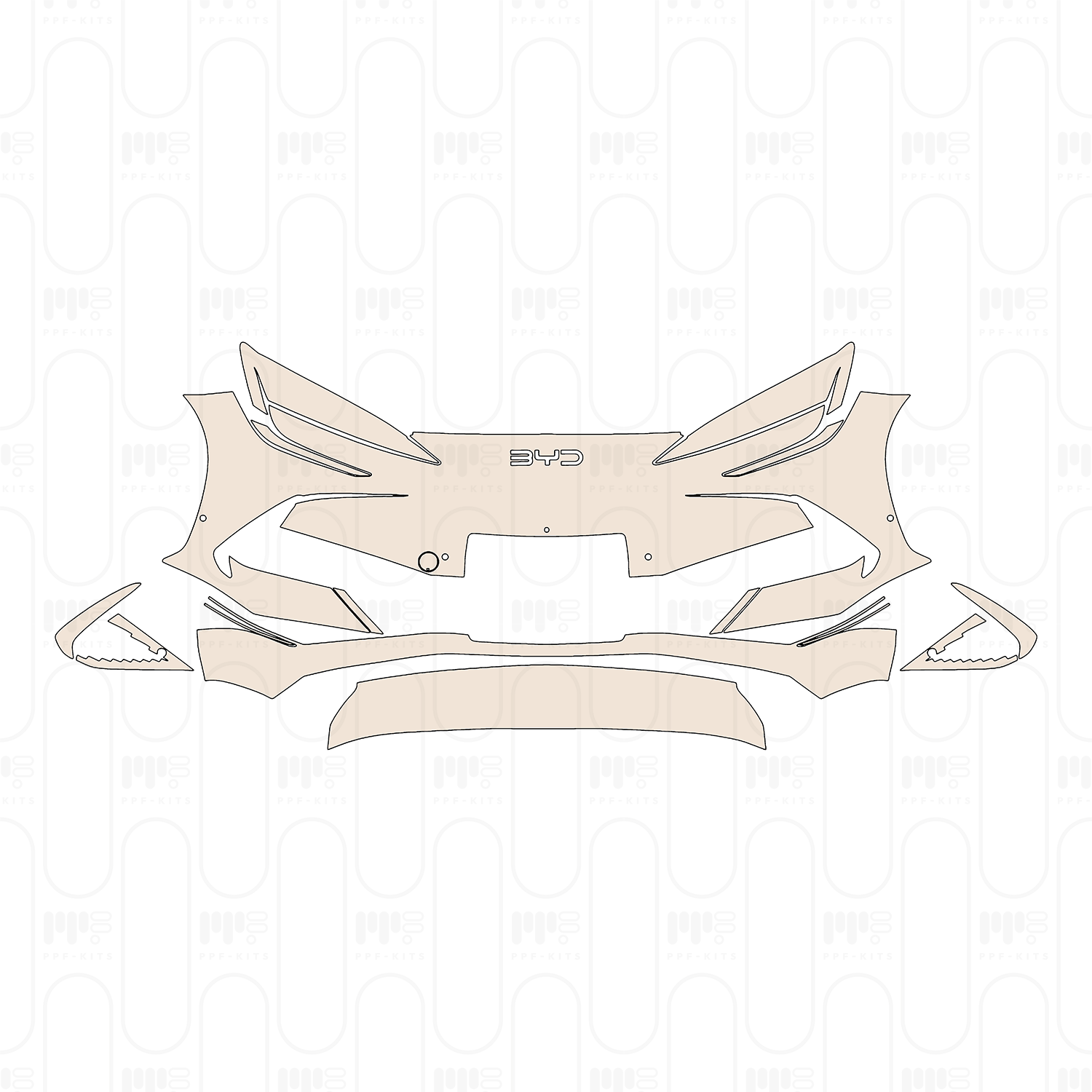 Bumper+Headlamp with 4 PDC (Parking Sensors), with front Camera