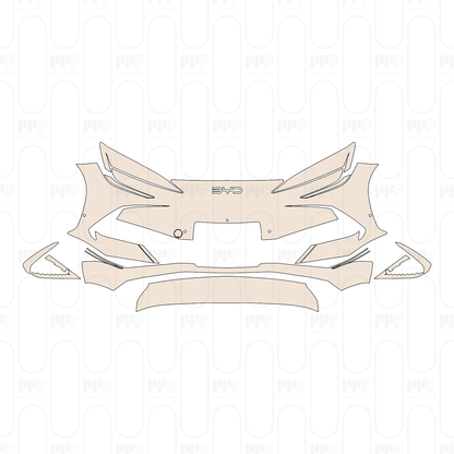 Bumper+Headlamp with 4 PDC (Parking Sensors), with front Camera