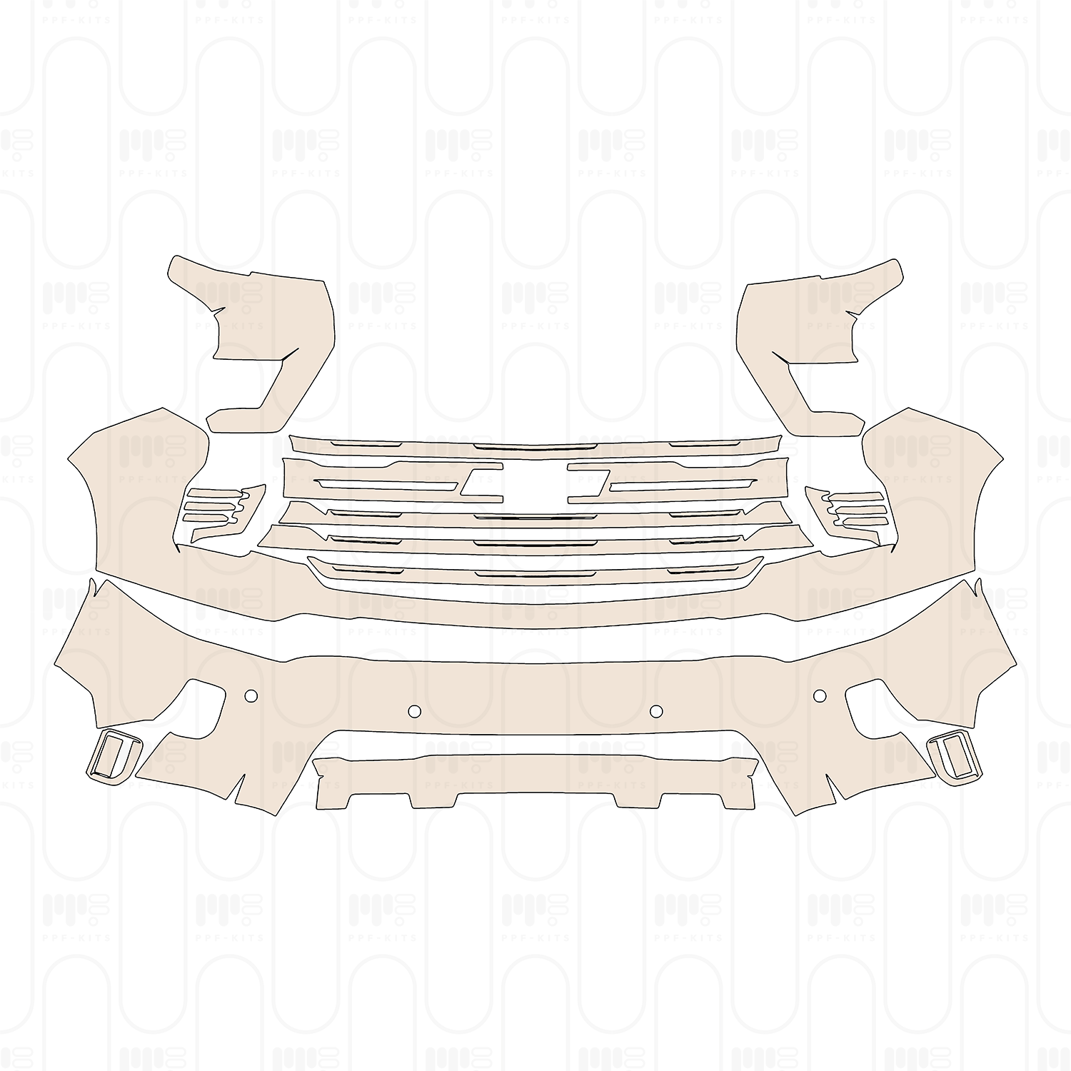 Bumper+Headlamp with 4 PDC (Parking Sensors)