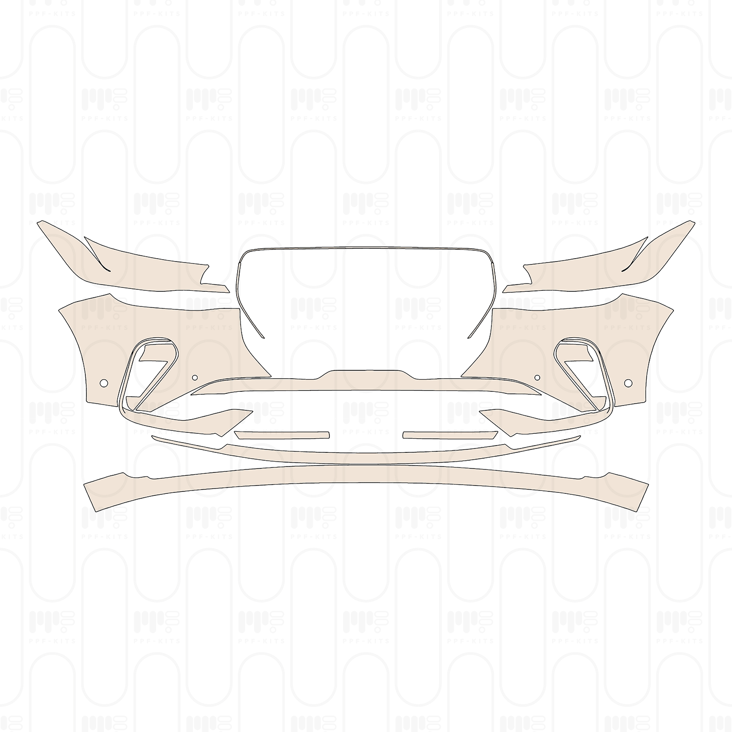 Bumper+Headlamp with 4 PDC (Parking Sensors)