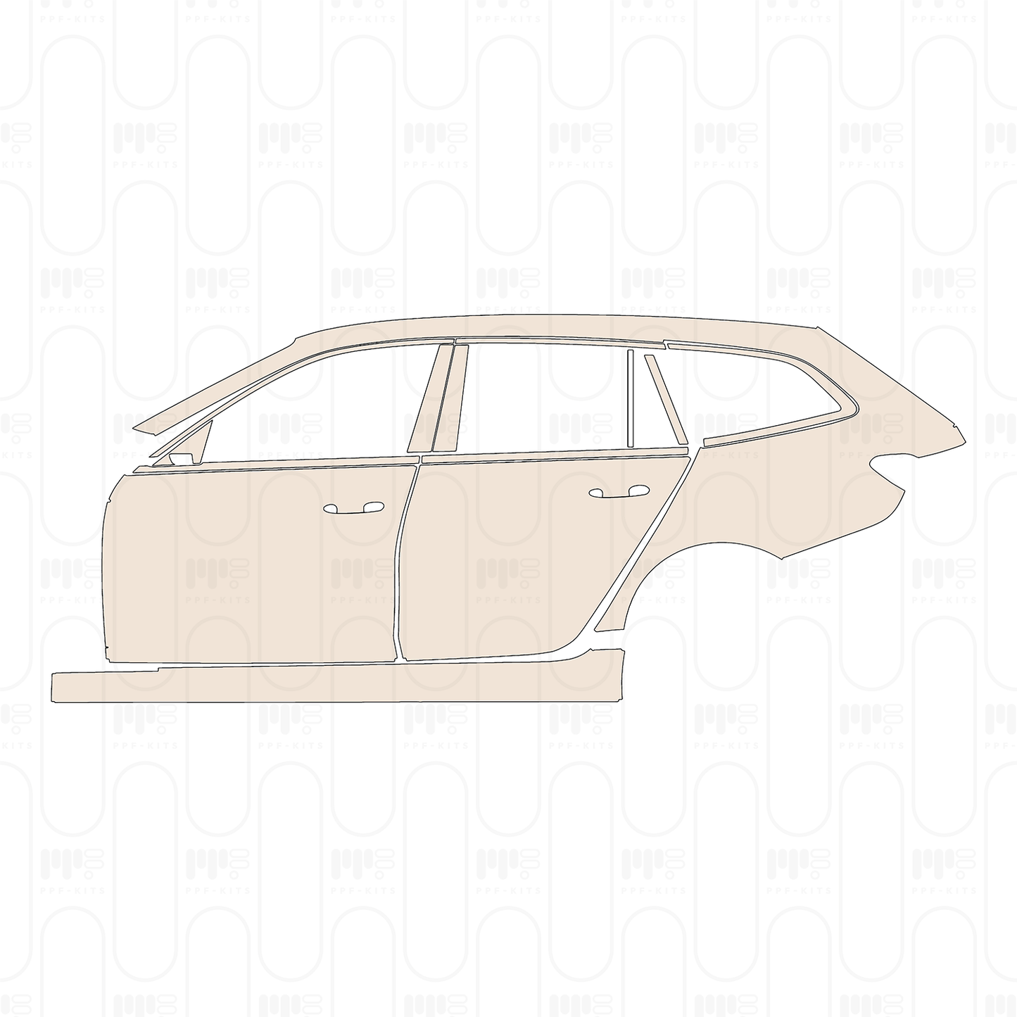 (left) Door+Side Skirt+Rear Fender