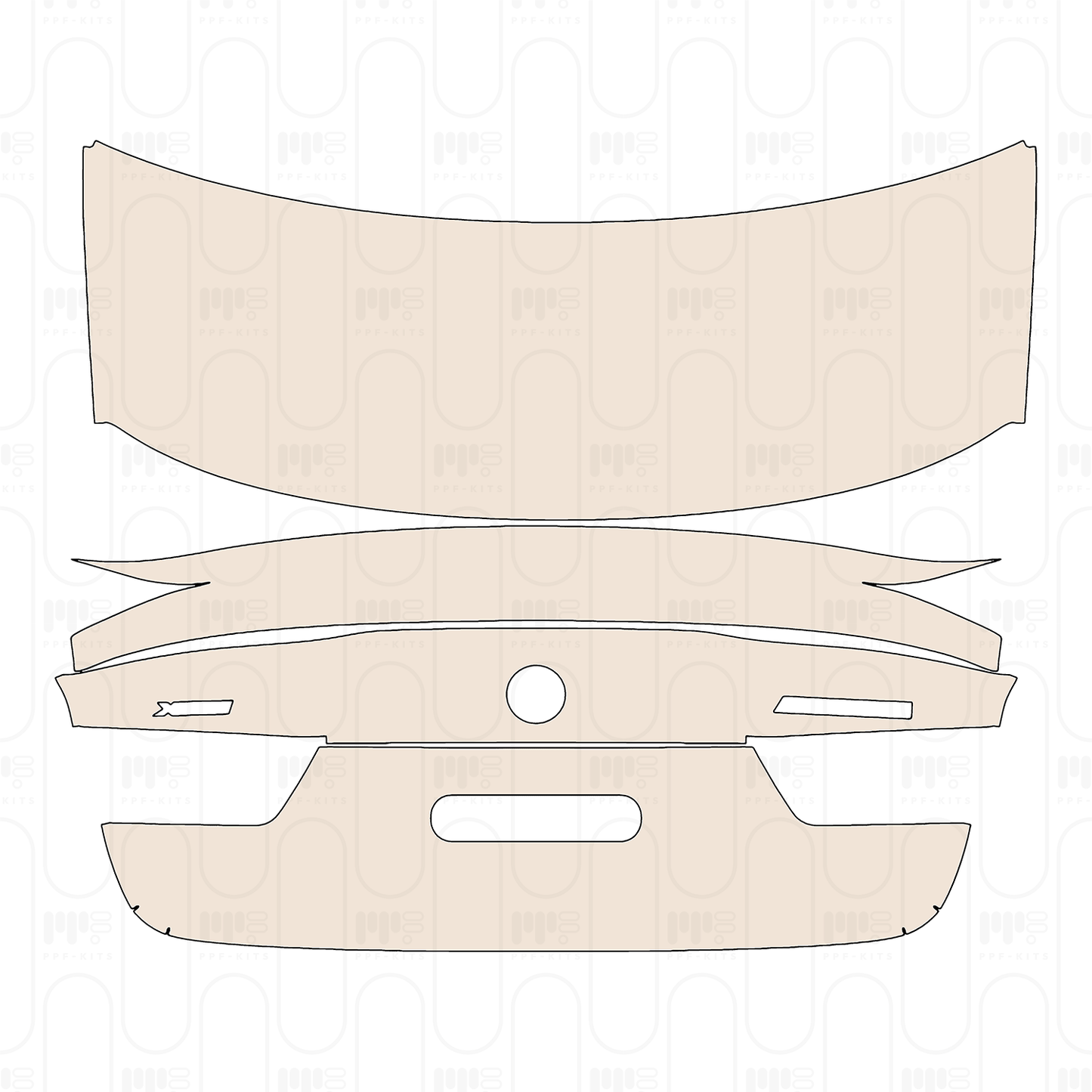 Trunk Lid with M Performance Package, with "xDrive" and "M340i" Emblems