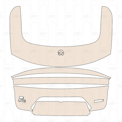 Trunk Lid with "NIO ET5" & "JAC Motors" Emblem