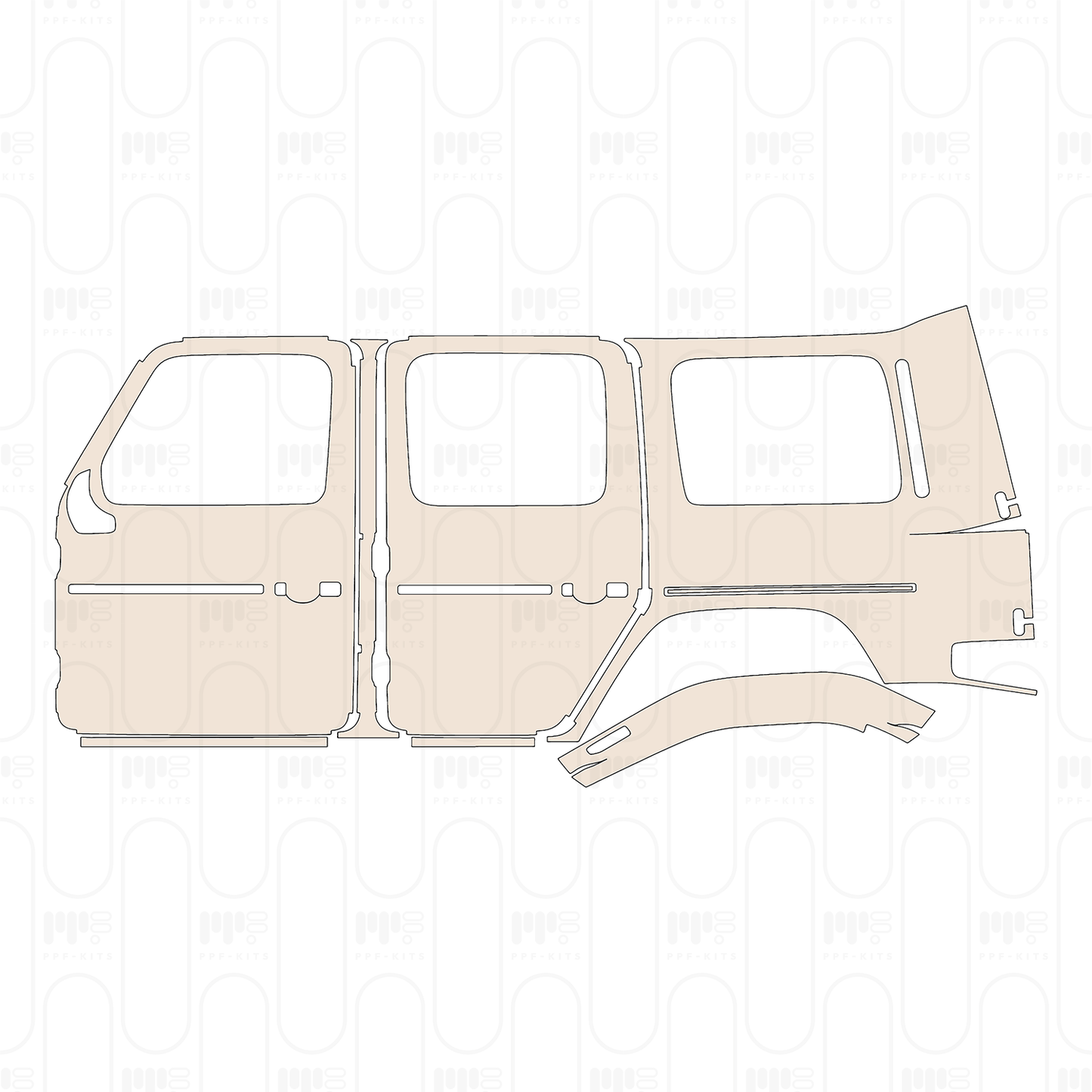 (left) Door+B-Pillar+Rear Fender