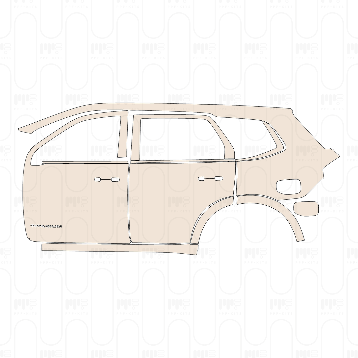 Pre-Cut PPF Ford Everest Titanium 2025