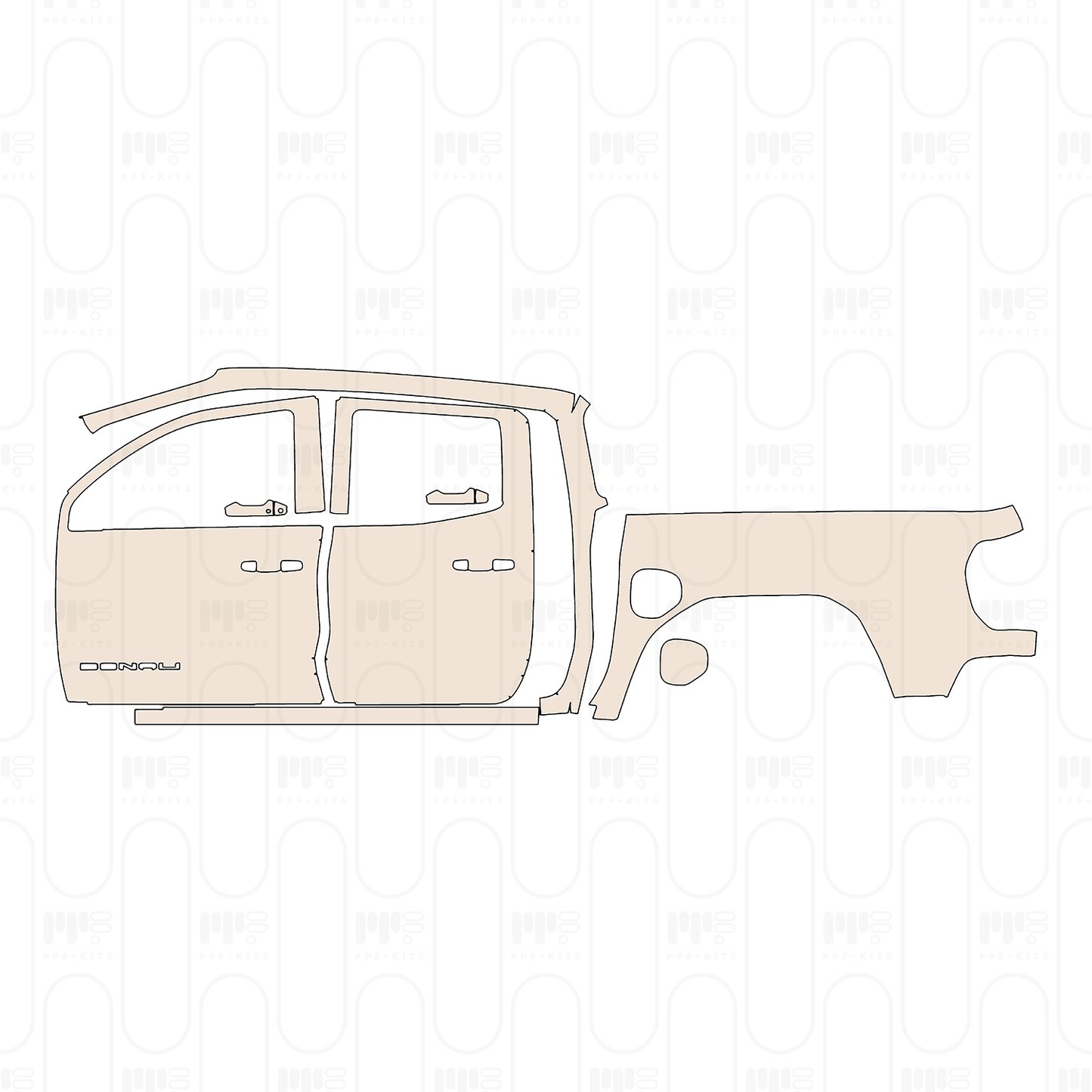 Pre-Cut PPF GMC Canyon Denali 2025