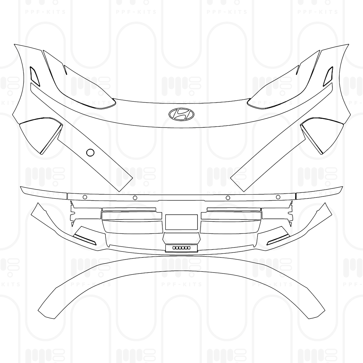 Pre-Cut PPF Hyundai IONIQ 6 (US) SEL 2025