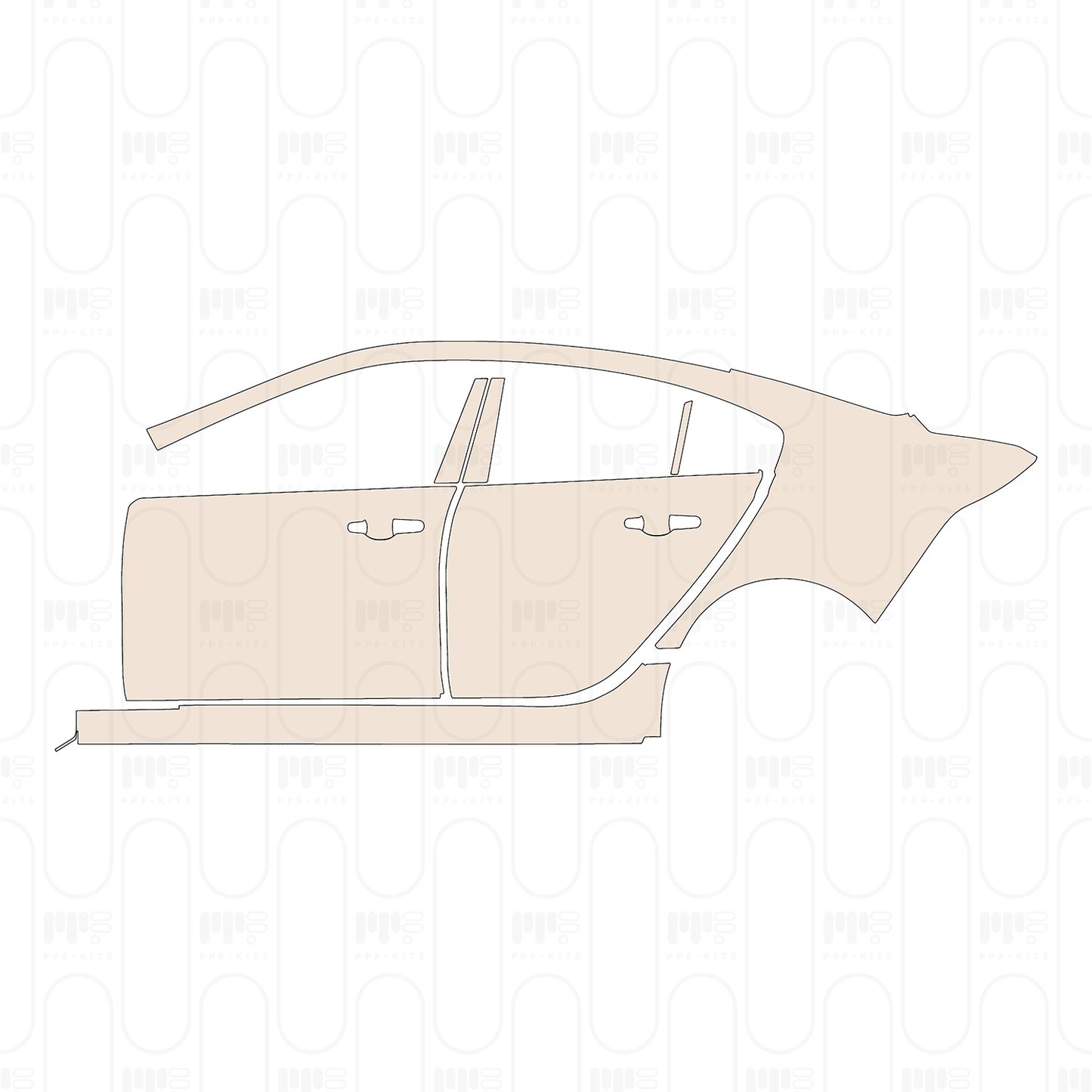 Pre-Cut PPF Jaguar XE (standard wheelbase) R-Dynamic 2025