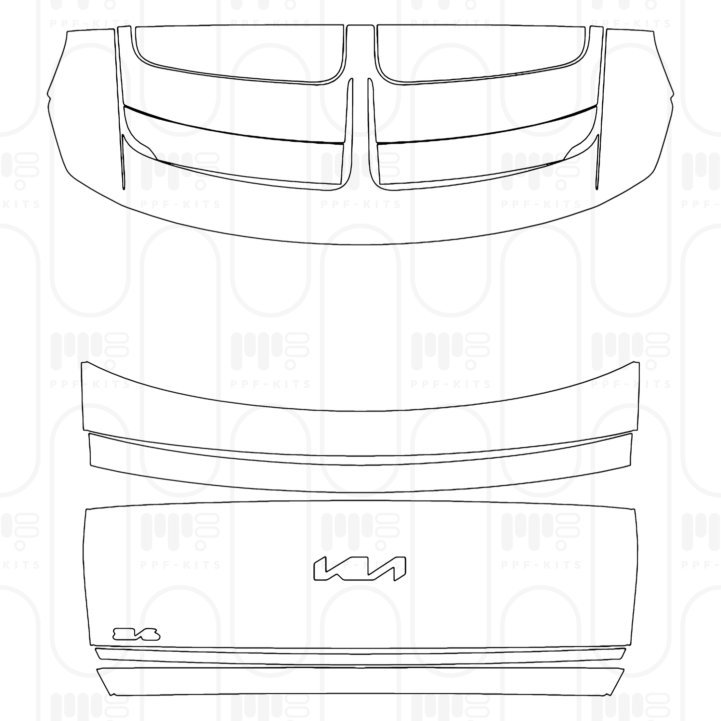 Pre-Cut PPF KIA EV6 (US) Wind 2025