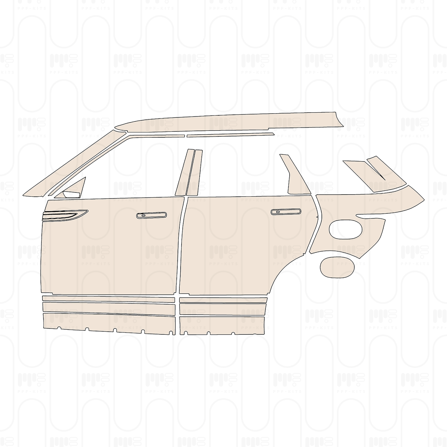 Pre-Cut PPF Land Rover Range Rover Evoque Standard Wheelbase Base 2026