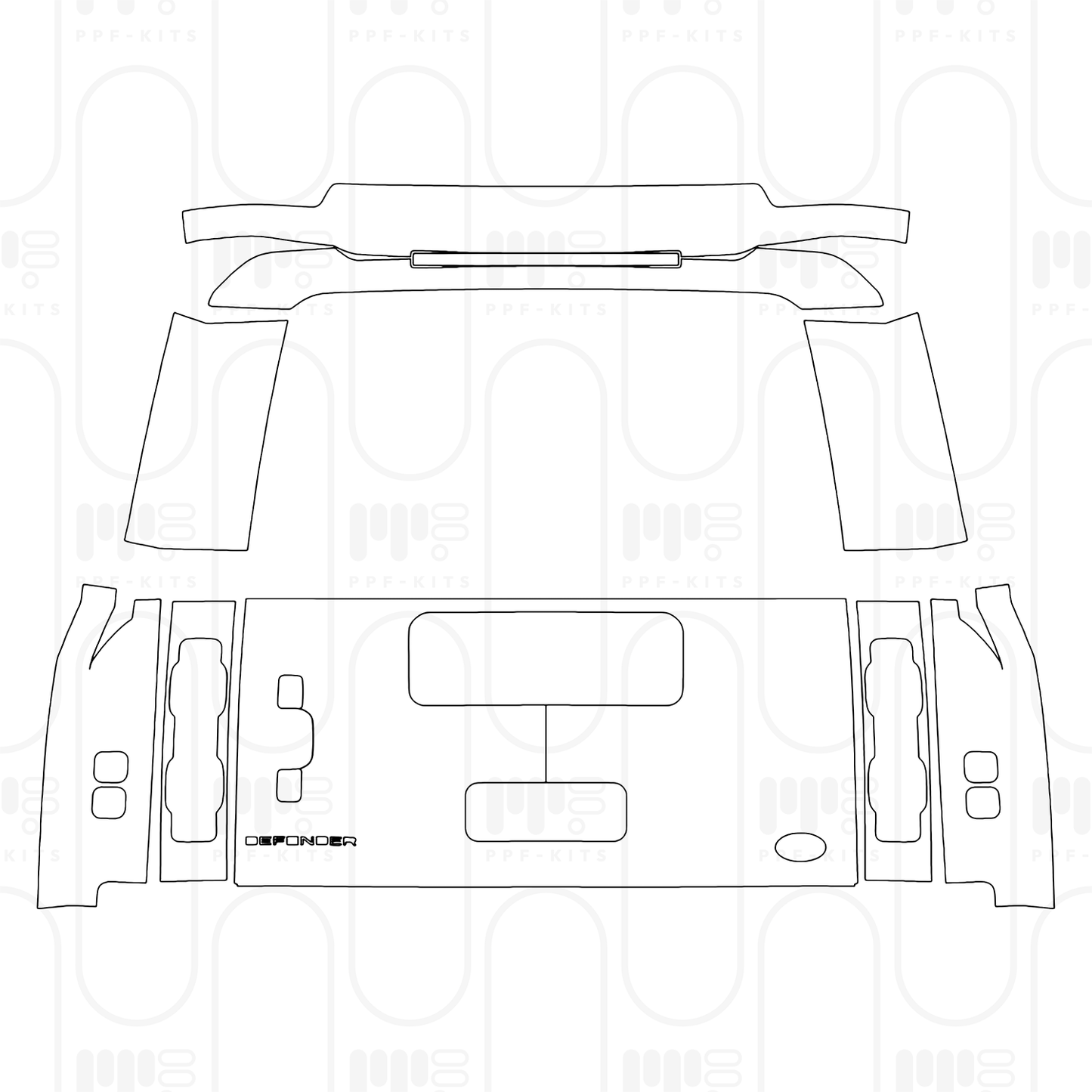 Pre-Cut PPF Land Rover Defender 110 X-Dynamic 2025
