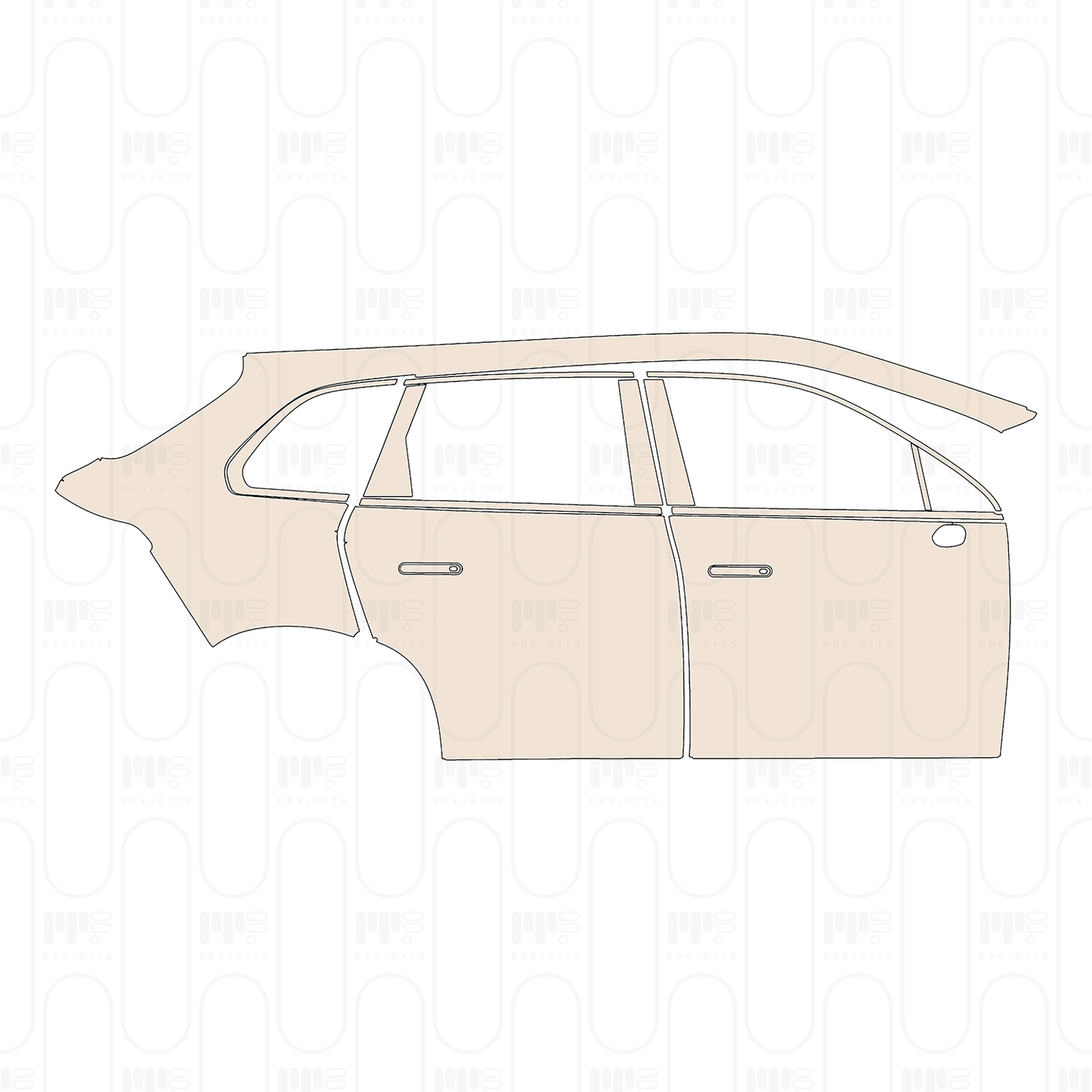 (right) Door+Rear Fender+Side Skirt