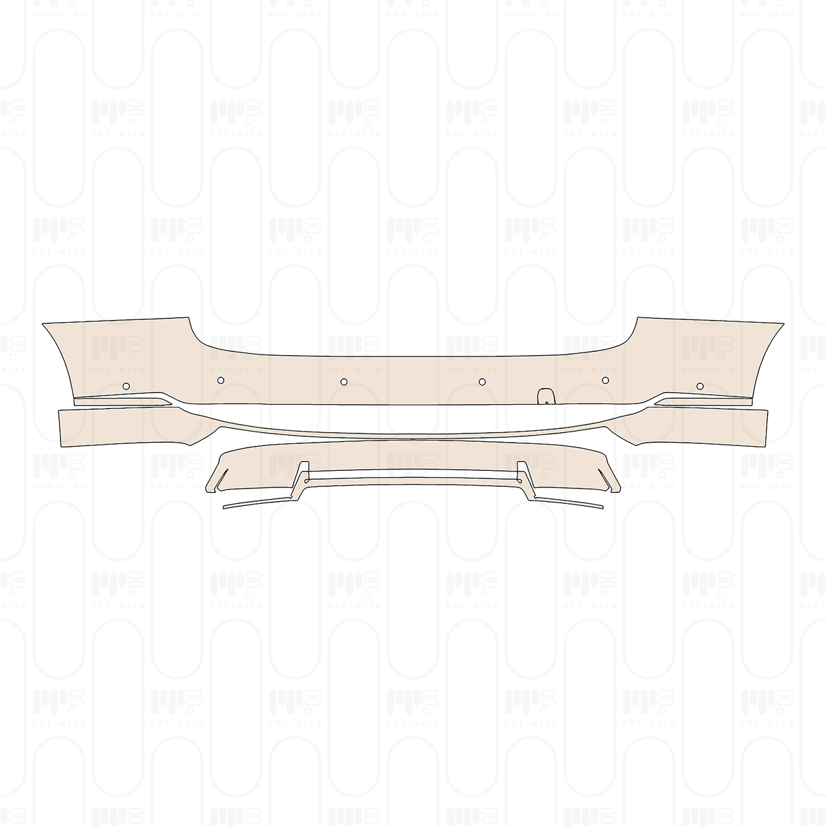 Rear Bumper with 6 PDC (Parking Sensors)