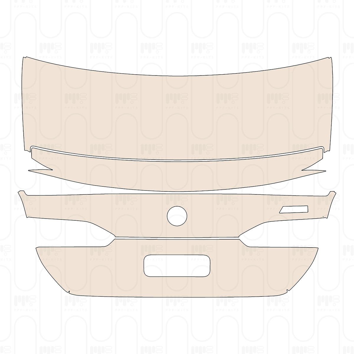 Trunk Lid with carbon package, with "M5" Emblem
