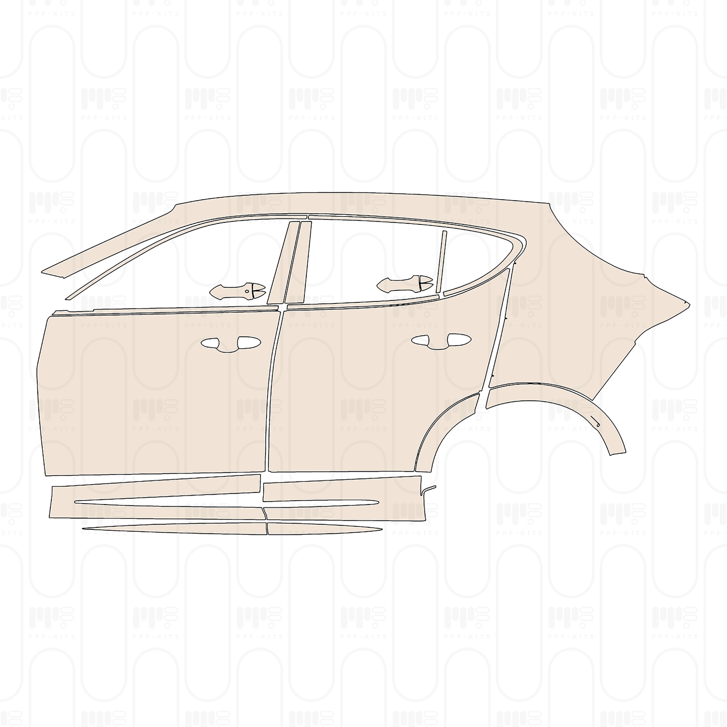(left) Door+Rear Fender+Side Skirt