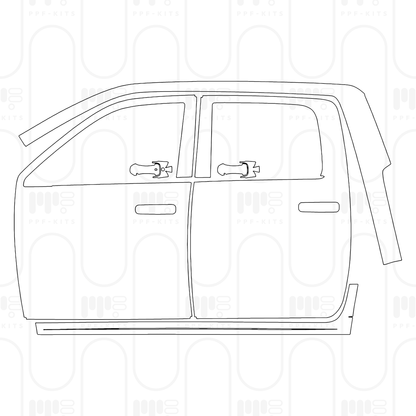 Pre-Cut PPF RAM Trucks 3500 Tradesman 2025