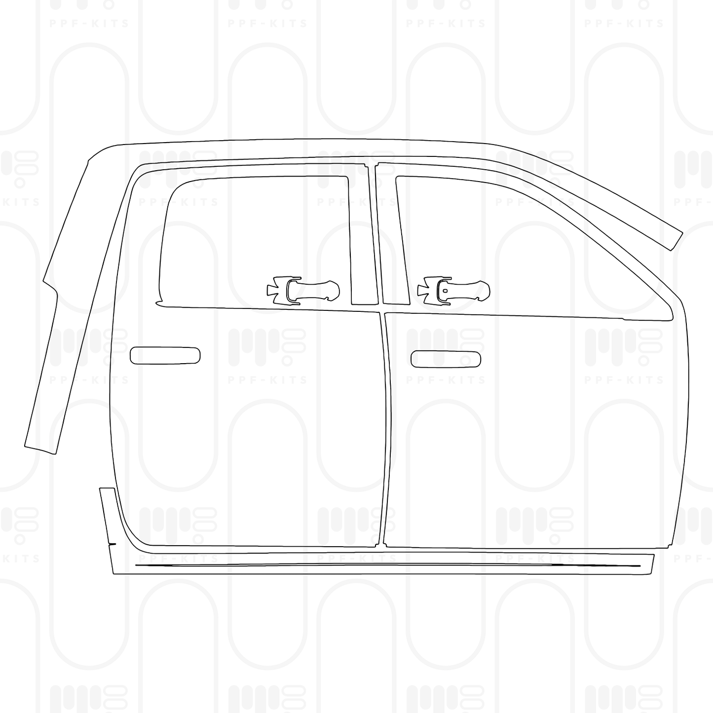 Pre-Cut PPF RAM Trucks 3500 Tradesman 2025