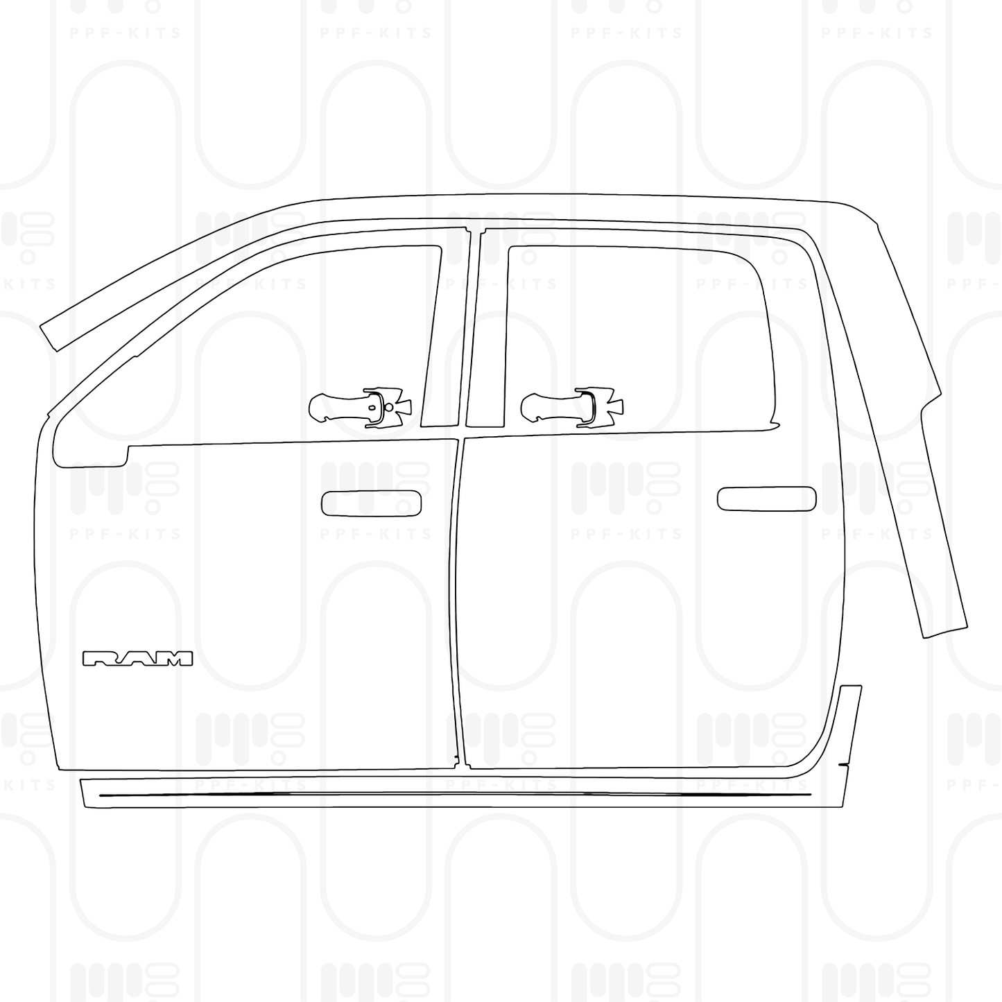 Pre-Cut PPF RAM Trucks 3500 Tradesman 2025