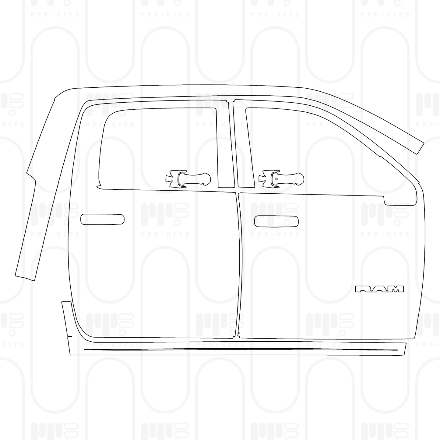 Pre-Cut PPF RAM Trucks 3500 Tradesman 2025