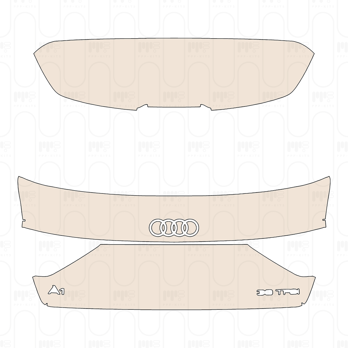 Trunk Lid with "A1" & "30 TFSI" Emblems
