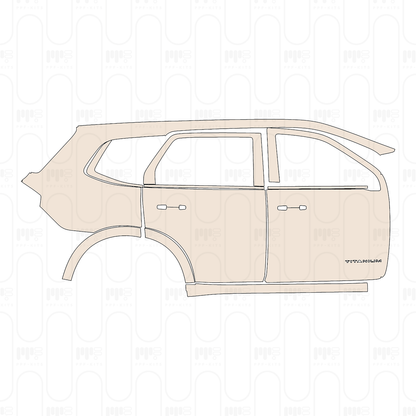 (right) Door+Rear Fender+Side Skirt with "TITANIUM" Emblem on front door