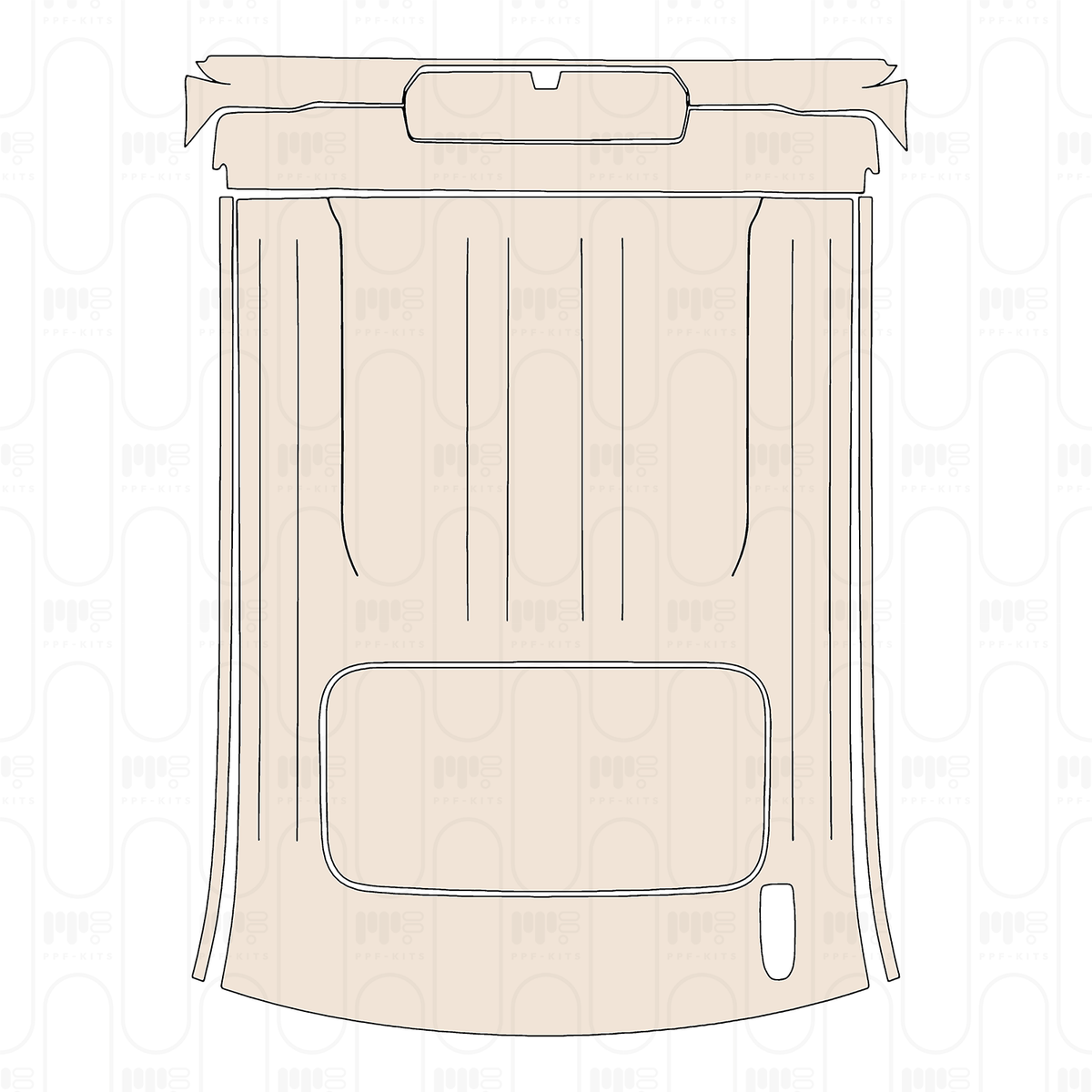 Roof with sunroof, with Antenna hole